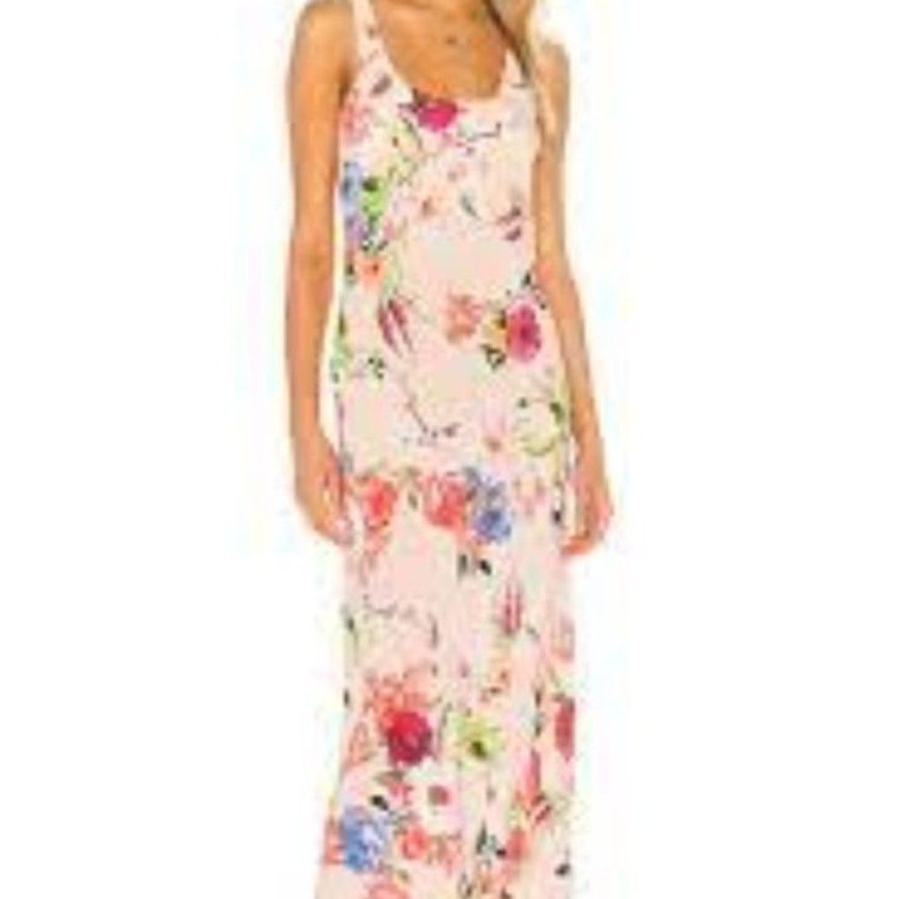 Privacy Please pink floral maxi dress M NWT